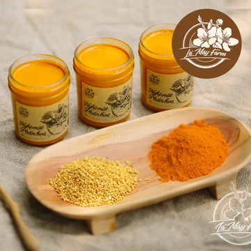 Nghệ Mật Phấn Hoa nghệ mật ong dưỡng da từ bên trong, da khỏe, tiêu hóa dạ dày Lá Mây Farm