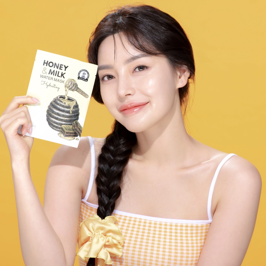 [MUA 1 TẶNG 1] Mặt Nạ Cấp Ẩm BOM Honey & Milk Hydrating Water Mask 25g