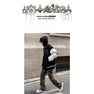 Áo Bomber Nam Nữ Chất Kaki Phối Tay Da Kem-D9, Hình Thêu Nổi, From Rộng Thời Trang Unisex, Phong Cách Hàn Quốc