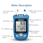 Máy Đo Tiểu Đường Và Axit Uric (Bệnh Gút) 2Trong1 Chính Hãng Sinocare+que thử đường huyết+que thử uric+kim — ảnh 4