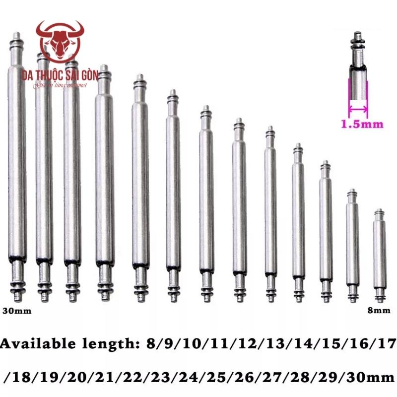 Combo 20 Chốt đồng hồ đủ size từ 8mm đến 26mm - Da Thuộc Sài Gòn