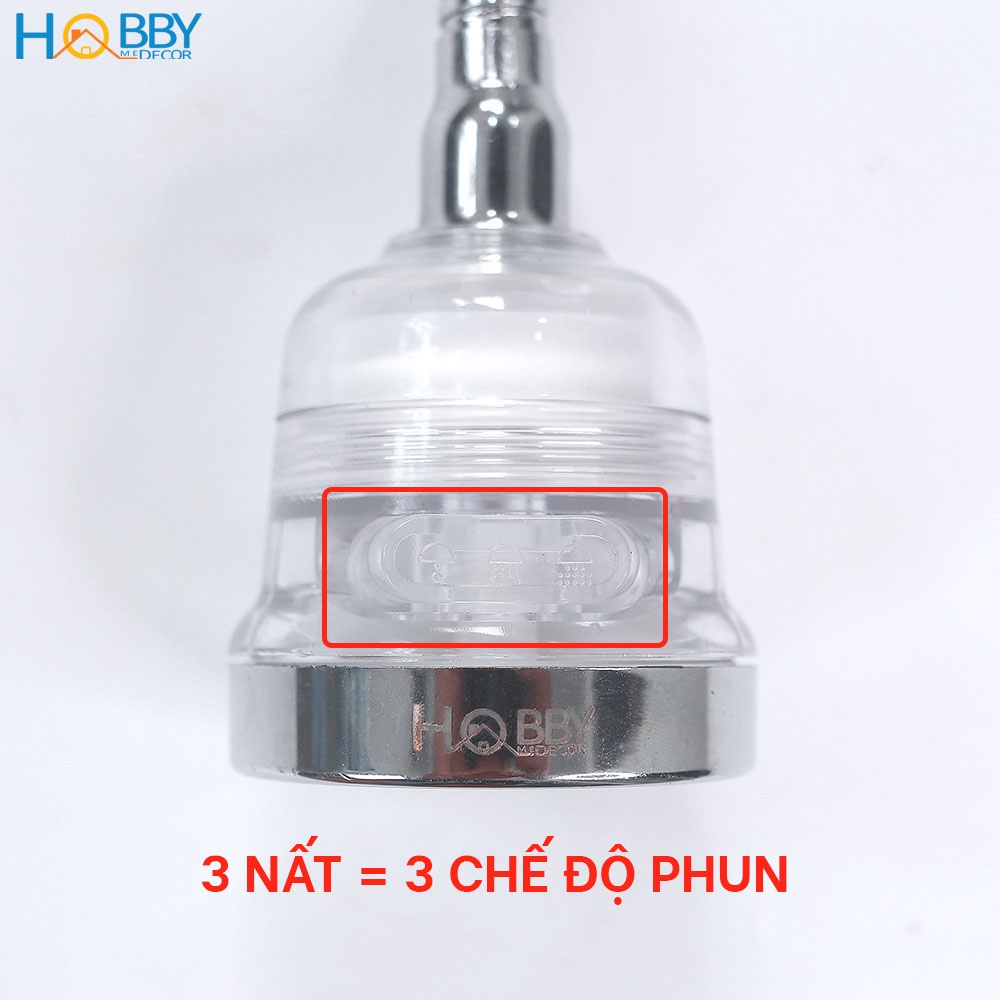 Bộ đầu nối vòi rửa chén tăng áp thân cứng có lọc Hobby Home Decor VSTA4