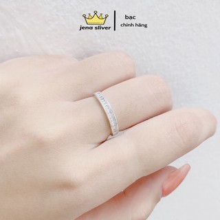 nhẫn bạc nữ , đá gết chìm , chắc chắn , bền bỉ , bạc sáng đẹp - jena sliver