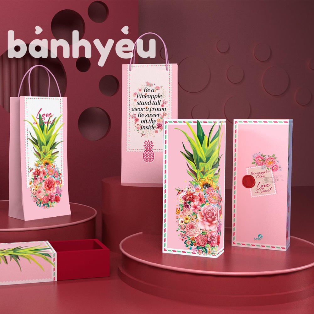 Hộp Đựng Bánh Dứa, Bánh Quy Đài Loan Cao Cấp Mẫu Mới (BBTC)