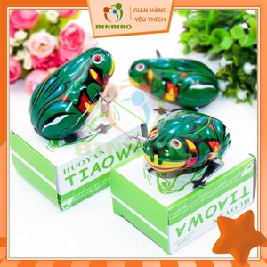 Đồ chơi Ếch nhảy vặn cót bằng kim loại siêu bền cho bé - Binbibo