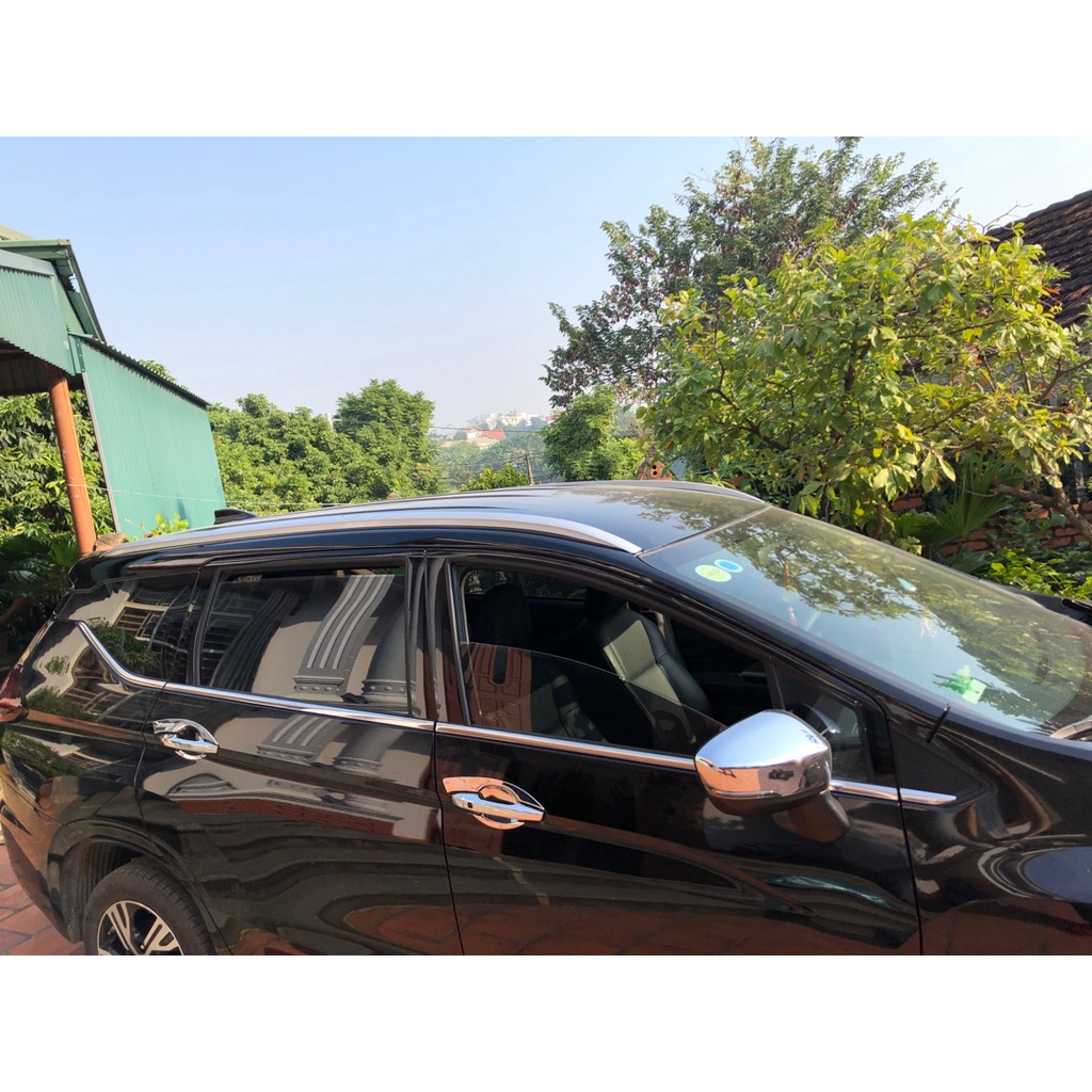 Thanh giá nóc xe Mitsubishi Xpander, Xpander Cross, Thanh nóc chân thấp,Chất liệu nhôm bạc cao cấp