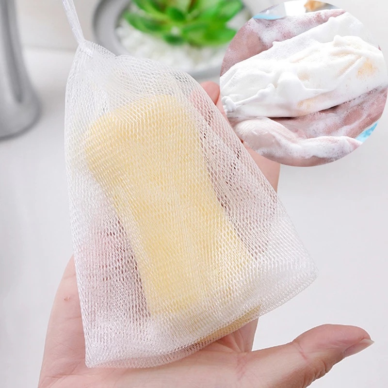 Xà Phòng Di Động Tạo Bọt Lưới Sữa Rửa Mặt Hướng Dẫn Sử Dụng Tạo Bọt Lưới Túi Xà Phòng Roi Mousse Tắm Sữa Tắm Vỉ Bong Bóng Lưới