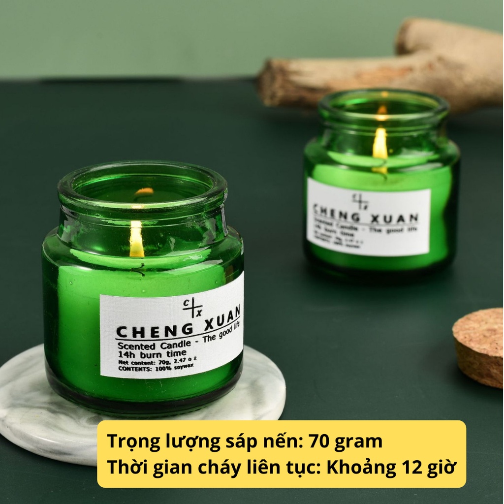 Nến Thơm Thiên Nhiên Candle Cup Sáp Thơm Phòng Ngủ Tinh Dầu Vintage Aroma NEN22