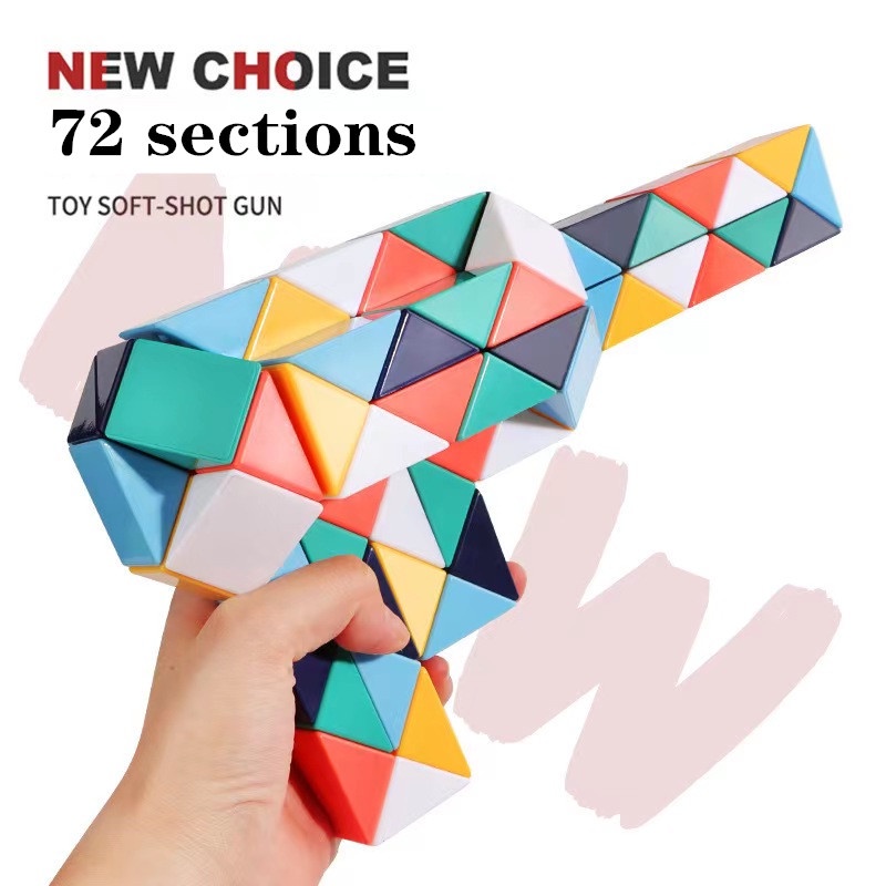 Đồ Chơi Khối Rubik 72 Màu Cầu Vồng Phát Triển Trí Não Cho Trẻ Em