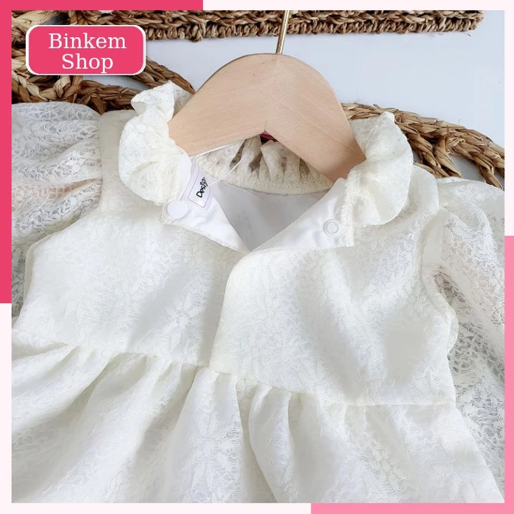 Váy Bé Gái Sơ Sinh BINKEMSHOP. Body Đầy Tháng Rèn Nhật Cho Bé Tặng Kèm Mũ. Bodysuit Cho Bé Sơ SInh 0 12 Tháng