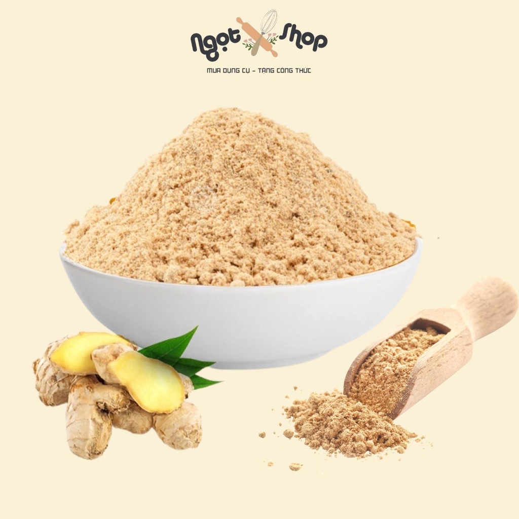 Bột gừng nguyên chất, 100% gừng sấy khô xay mịn | Shopee Việt Nam
