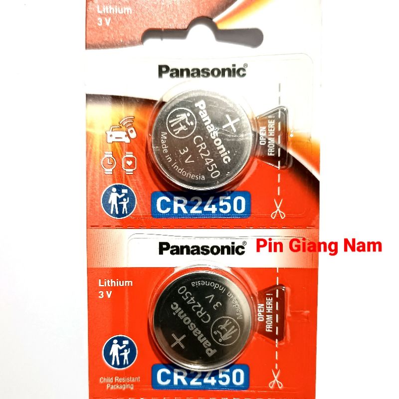 Pin CR2450 Panasonic 3V Lithium Hàng Chính Hãng - Made in Indonesia ...