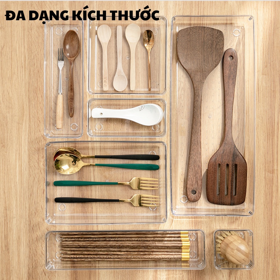 Khay Chia Ngăn Kéo, Khay Trong Suốt Enoda Home Đựng Đồ Tiện Lợi P031