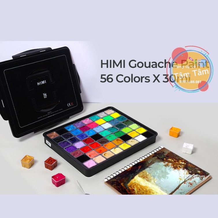 Màu thạch Himi 56 màu - Bộ 56 màu Himi hộp màu đen (Phiên Bản Đặc Biệt ...