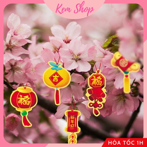 Dây liễn tài lộc treo đào mai cây cảnh, cành đào đông trang trí Tết năm mới - Kem Shop K90
