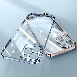 Ốp Điện Thoại Silicon Vuông Trong Suốt Mạ Màu Sang Trọng Cho iPhone 14 Pro Max 13 Pro Max 12 Pro Max11 Pro XS Max XR X XS 7 8 Plus SE 2020