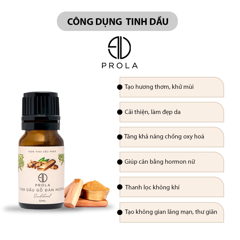 Ảnh Tinh dầu thiên nhiên PROLA Hương Gỗ Đàn Hương Sandal Wood nguyên chất cao cấp 3