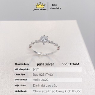 nhẫn bạc nữ , nhẫn hoa hồng , bạc 925 - jena sliver