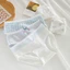 YB1 Đồ lót cô gái ngọt ngào gấu dễ thương màu xanh giữa eo tập tin cotton in hoạt hình quần đùi học sinh BY1