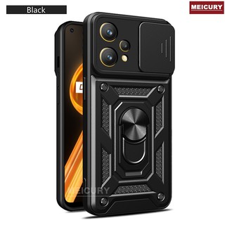 Dành Cho Realme 9 / 9 Pro Plus / 8 Pro / 8i / Narzo 50 4G / 5G Ốp điện thoại Đẩy Cửa Sổ Ống Kính Mặt Sau Cứng Tích Hợp Giá Đỡ Vòng TPU Mềm Chống Sốc Chống Rơi Mỏng Bao