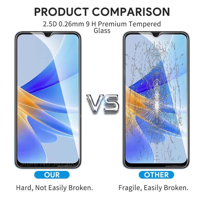 2in1 OPPO A17 A 17 4G A77s A16 A15 A57 9D Kính cường lực phủ sóng toàn diện cao cấp + Kính bảo vệ ống kính phim máy ảnh