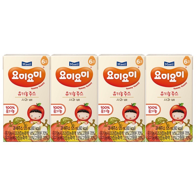 Ảnh Nước ép hoa quả Maeil Hàn Quốc hữu cơ, bổ sung vitamin, canxi cho bé từ 6 tháng hộp 125ml 2