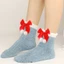 OXXGGKAO Nữ Giáng Sinh Mùa Đông Ấm Áp Tất Ngủ Vớ Với Nơ Pompom Dễ Thương