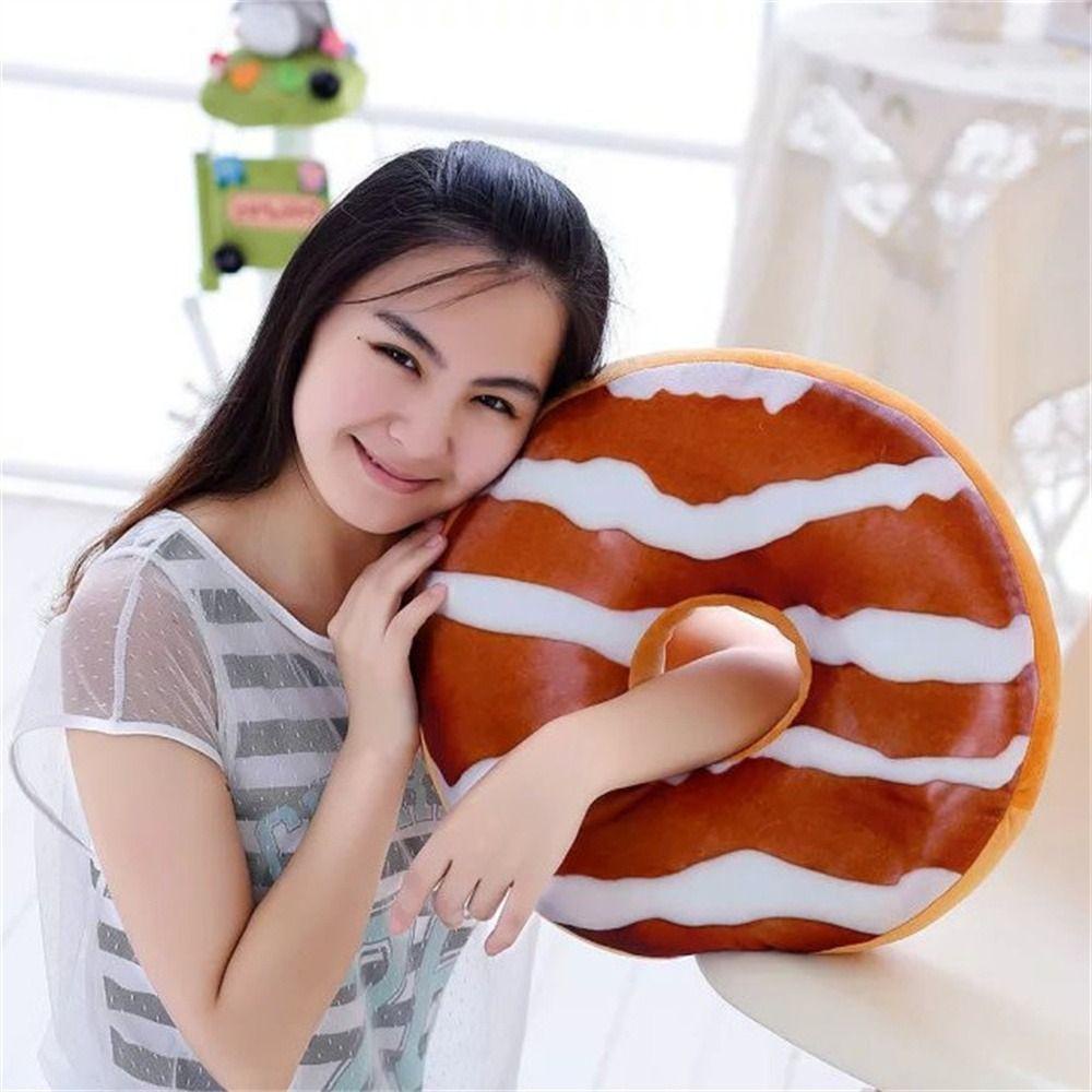 SILKPULSE Donut Sang Trọng Đồ Chơi Trẻ Em Đồ Chơi Sinh Nhật Ngủ Gối Sô Cô La Donut Gối Bọc Sofa Ghế Đệm