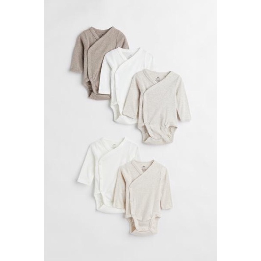 [MD110] KHÔNG KÈM TẤT Body cài chéo cotton Organic NB-9m cho bé trai và gái