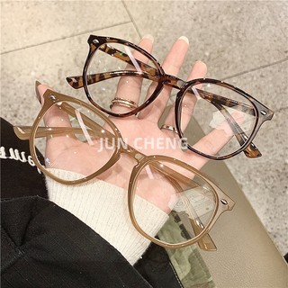 【 Ống kính có thể thay thế Kính mắt chống ánh sáng xanh Khung kính INS Thời trang Hàn Quốc Retro Ladies