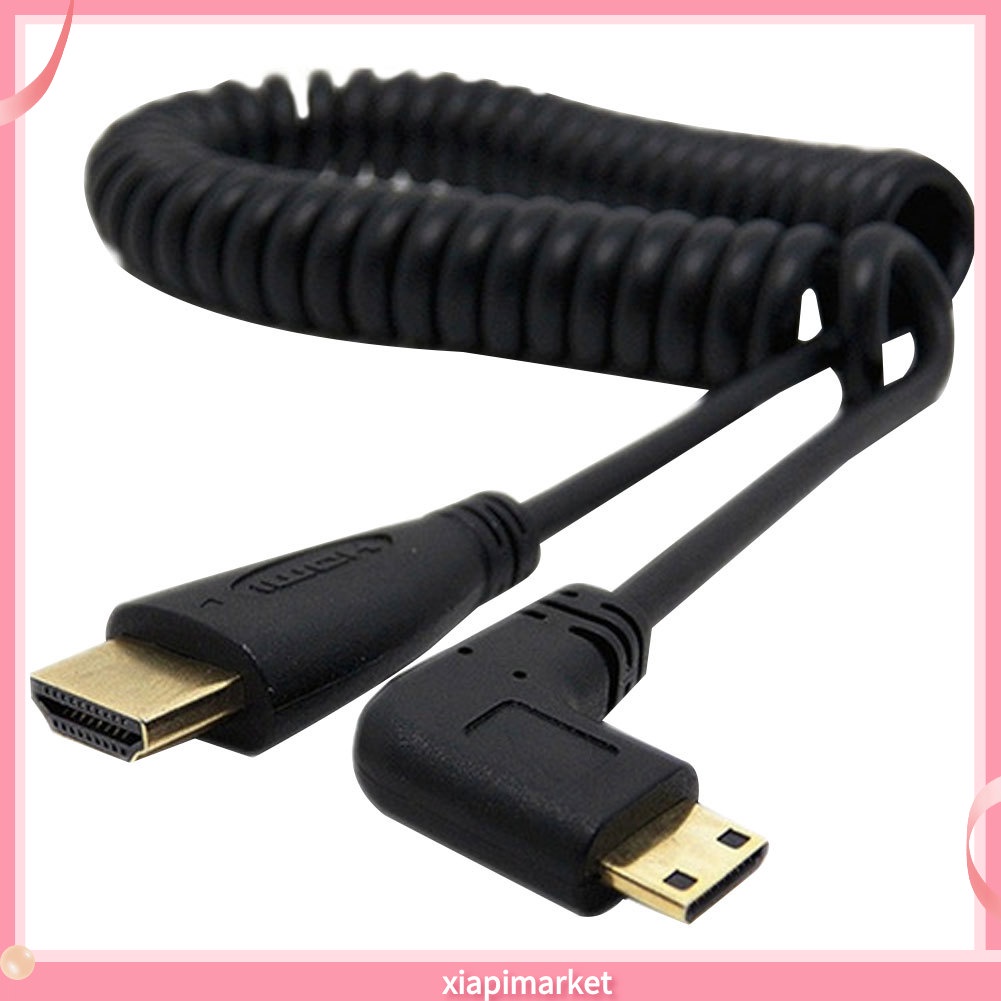 Cáp chuyển đổi Mini HDMI sang HDMI bẻ góc 90 độ cho SLR PC