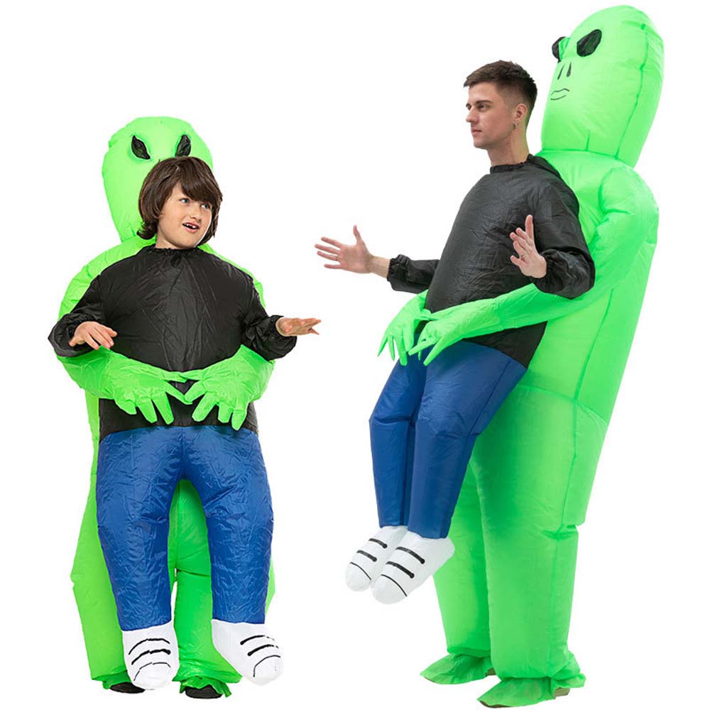 Halloween Inflatable Alien Abduction Costume Adult Mens Funny Alien ...