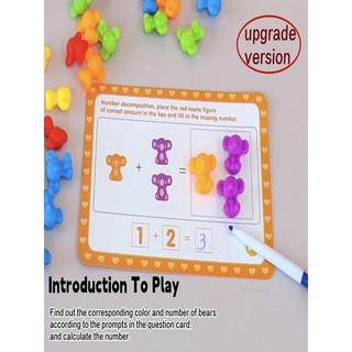 Đồ Chơi Giáo Dục Nhận Thức Sớm Hình Gấu Koalas Nhận Biết Phương Tiện Montessori Cho Trẻ Em 1-3 Tuổi