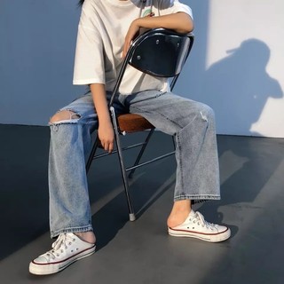 Quần Jeans Ống Rộng Dáng Suông,Thời Trang  Unisex,Quần Bò Baggy From Rộng Nam Nữ, -QJR022-Chất Vải Jeans Dầy Dặn