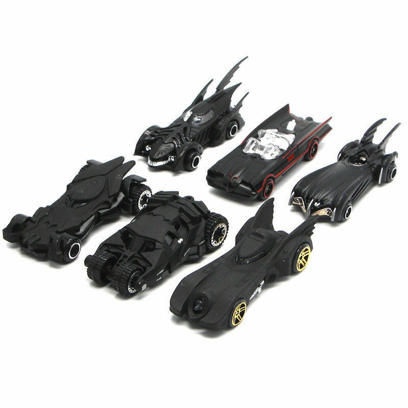 Bộ 6 Mô Hình Xe Batman Avengers / Justice League / McQueen Bằng Kim Loại Tỉ Lệ 1 / 64