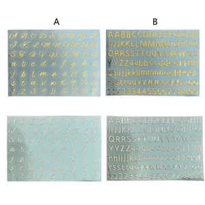 BTF Thêu Sò Dán Bảng Chữ Cái Trang Trí Dán Nhỏ Dính Chữ Cái Đáng Yêu Bảng Chữ Cái Đề Can Cho Epoxy Decorat