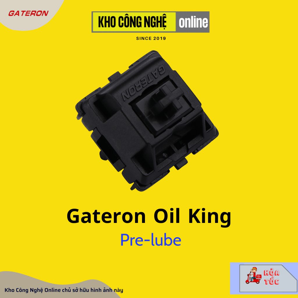 Switch Gateron Oil King Dùng Cho Bàn Phím Cơ (Linear 55g, PreLubed