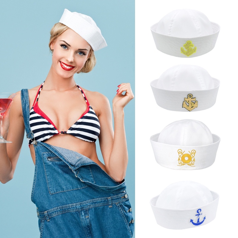 Mũ thuyền trưởng hải quân Mya cho phụ kiện trang trí tiệc thủy thủ Mũ neo