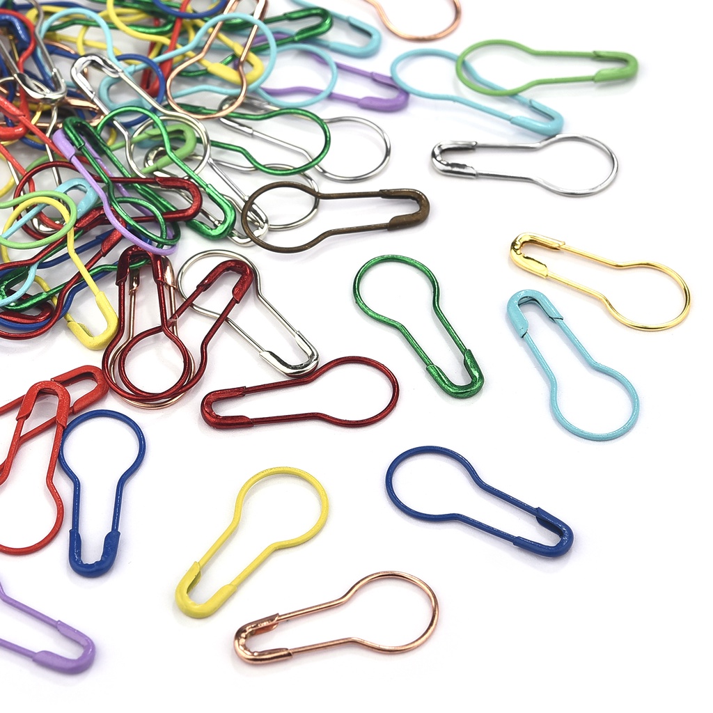 100 CÁI MIX AN TOÀN PIN Kim loại Palăng Pins Móc khóa đan chéo đánh dấu ...