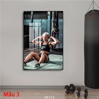 Tranh Treo Tường Trang Trí Phòng Gym - Tranh Treo Phòng Gym, Phòng Thể Dục Laminate Tráng Gương