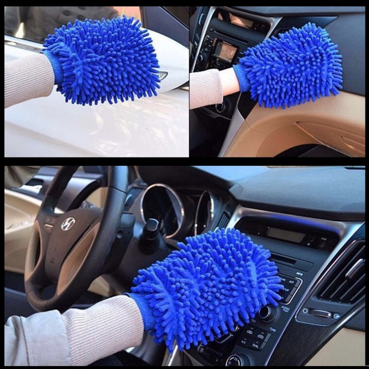 Bao tay rửa xe ô tô, xe máy làm bằng sợi microfiber mềm mịn tạo nhiều bọt, găng tay rửa xe chuyên dụng