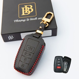 Bao Da Chìa Khóa Ô Tô TOYOTA Camry 19-24, Altis 22-24, Cross 23-24 loại 4 nút da bò thật bảo vệ khoá hàng chính hãng bb