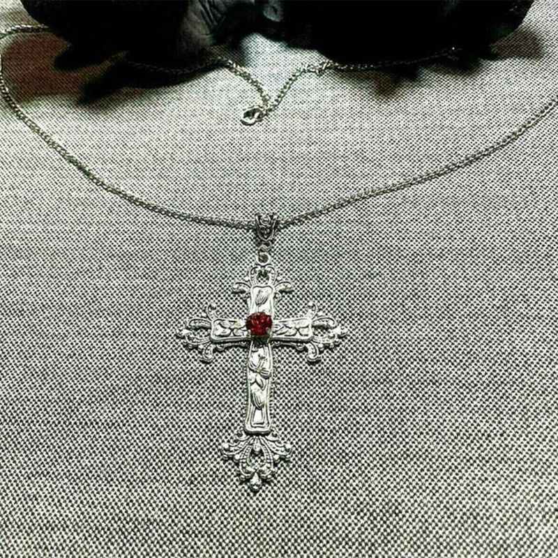 Mặt Dây Chuyền IOR Big Cross Phong Cách Goth Vintage Cho Nữ