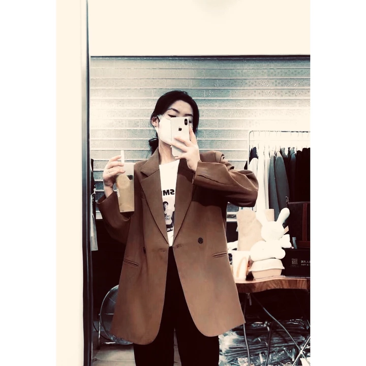 Áo Vest Nữ Áo Blazer Nữ Áo Khoác 2 Nút Phom Rộng Blazer Hàn Quốc - Blazer thiết kế Chuẩn - BLA22035