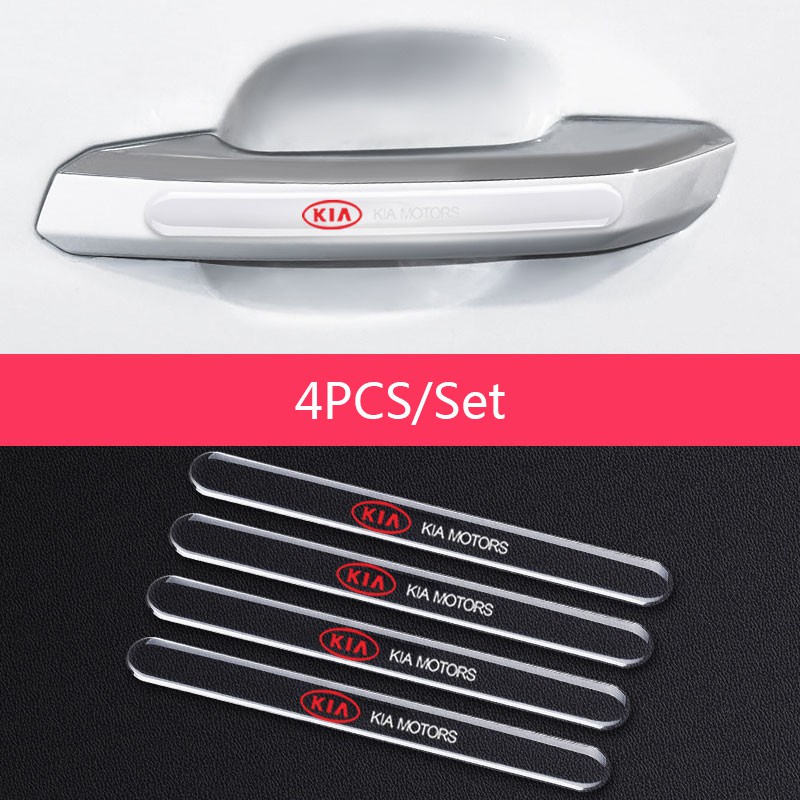 Bộ 4 / 8 Miếng Dán Trong Suốt Bảo Vệ Tay Nắm Cửa Xe Hơi KIA New Morning Forte Spectra Sportage Rio Picanto Sorento K5 K3 Cerato Rondo Grand Carnival