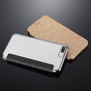 Ốp lưng TPU trong suốt cho iPhone 16 15 14 ProMax 13 Pro Max 11 Pro Bling Glitter Leather Flip Wallet