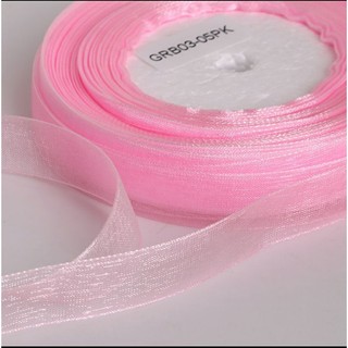 Ruy băng voan 1cm dài 20 mét hàng đẹp trang trí, làm nơ, gói quà, buộc tóc, phụ kiện handmade Pinky Shop
