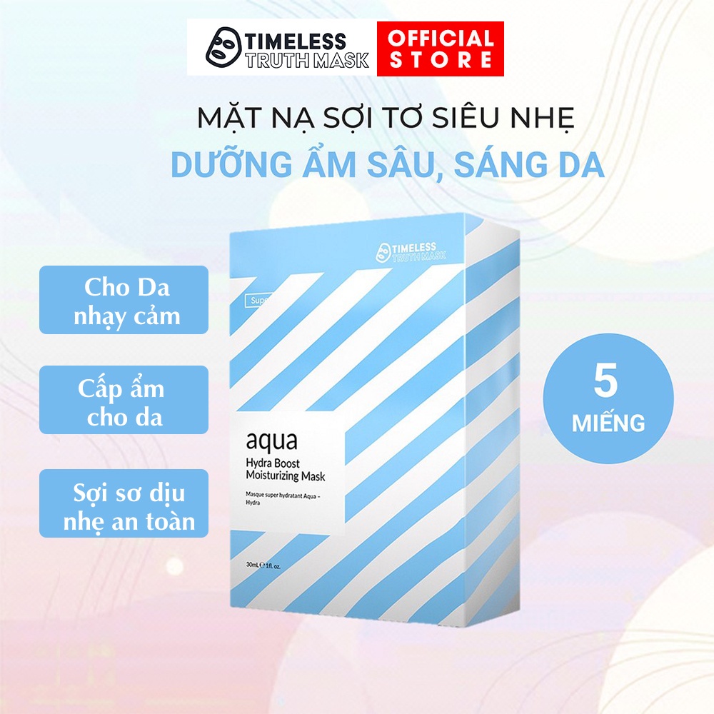 Ảnh Mặt Nạ Sợi Tơ siêu nhẹ làm sáng da, dưỡng ẩm sâu Timeless Truth Mask - Aqua Hydra Boost (30ml x 5 miếng) 1