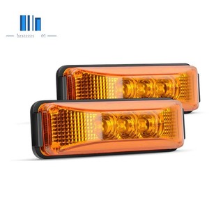 Set 2 Đèn Xi Nhan 3 Bóng Led 3.9 Inch Gắn Hông Xe Tải / Tàu Thuyền