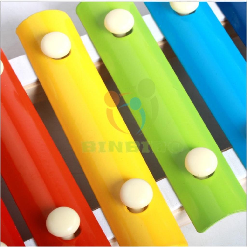 Đồ chơi Đàn Piano Xylophone gỗ 8 thanh quãng - Đồ chơi âm nhạc cho bé Binbibo